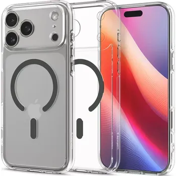 Náhradní díl pro mobilní telefon Kryt Spigen Ultra Hybrid Mag s MagSafe pro iPhone 17 Pro, čiré, grafitové provedení