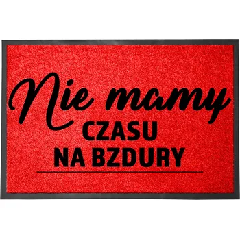 Rohožka Vstupní rohožka ČERVENÁ do domu DEKORATIVNÍ | DÁREK BLBOSTI 60x40 cm