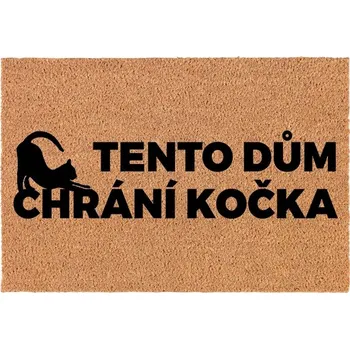 Rohožka Kokosová Vstupní Rohožka Dekorativní | Veselý Dárek Kočka 60x40cm