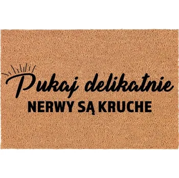 Rohožka KOKOSOVÁ VSTUPNÍ ROHOŽKA DO DOMU DEKORATIVNÍ | DÁREK KRUCHE NERVY