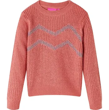 Chlapecký svetr vidaXL Dětský svetr pletený středně růžový 116 [14506]