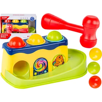 Hračka pro nejmenší VZDĚLÁVACÍ DOVEDNOSTNÍ HRAČKA Hra pro Děti Kladivo Zatloukačka ZATLUČ MÍČEK