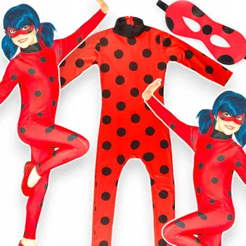 Karnevalový kostým KOSTÝM BERUŠKA MIRACULUM PŘEVLEK NA PLES ČELENKA KABELKA 122-128