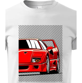 Chlapecké tričko Dětské tričko Ferrari F40, Barva Bílá, Velikost 158 cm/12 roků, Canvas Dětské tričko Bezvatriko.cz 1858