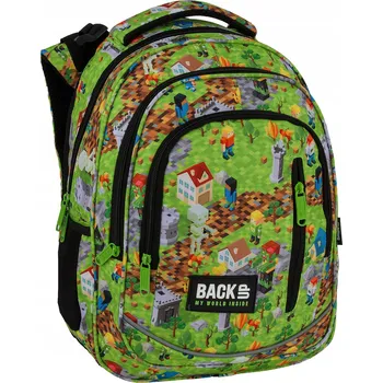 Školní batoh Vícekomorový Školní batoh Back Up zelený 24 l