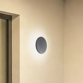 Venkovní osvětlení Milagro Lighting LED nástěnné světlo Disk, Ø 18 cm, černé, plast, IP65, CCT černý LED 12 W celkem