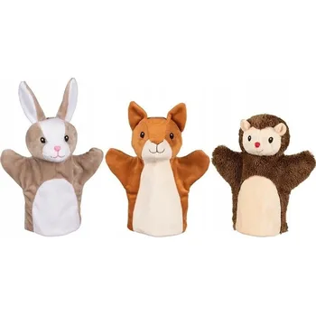 Figurka Loutky na ruku Goki 25 cm 3 kusy hnědé