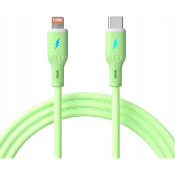Datový kabel Kabel Akyga USB typ C - Apple Lightning 1 m zelený