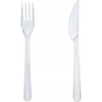 Příbor Příbory na jedno použití Allbag plastové bezbarvé 50 ks