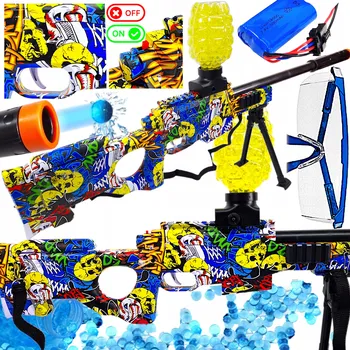 Dětská zbraň ODSTŘELOVACÍ PUŠKA AWP AUTOMAT NA VODNÍ GELOVÉ KULIČKY ORBEEZ PUŠKA CS2 ELEKTRICKÝ