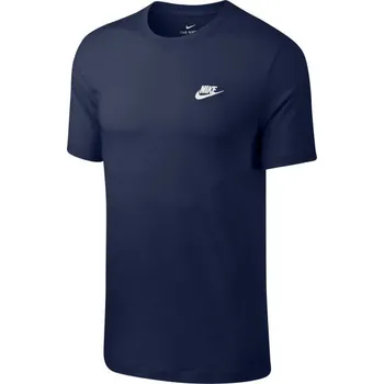 Pánské oblečení Pánské tričko Nike SPORTSWEAR CLUB S Tmavě modrá, Bílá