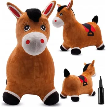 plyšák Playfellow Plyšový skákací koník, hnědý