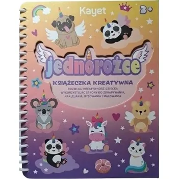 omalovánky KREATIVNÍ KNIŽKA Jednorožec Omalovánka SEŠKRABÁVACÍ obrázky SAMOLEPKY KAYET