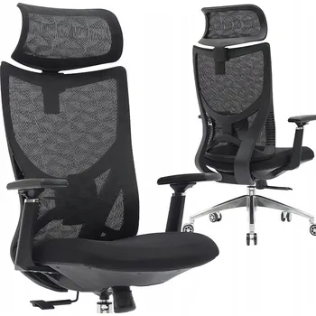 KANCELÁŘSKÁ ŽIDLE OTOČNÁ POHODLNÁ - ERGONOMICKÁ - ČERNÁ KANCELÁŘSKÁ ŽIDLE