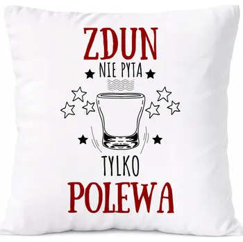 Polštář Dárek Polštář Agent s potiskem v bílém PoliDraw