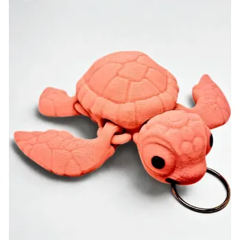 3D hýbací želva na klíče | Svíčkománie3D | Barva: Lososová pastelová