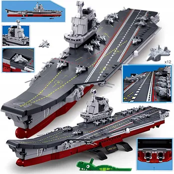 ostatní stavebnice Stavebnice LOĎ LETADLOVÁ LOĎ Čínská provincie Shandong Měřítko 1/700, 12 letadel