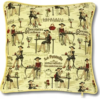 Povlak na dekorativní polštářek Povlak na polštářek na dekorační polštář 40x40 Nadčasový gobelínový Nadia