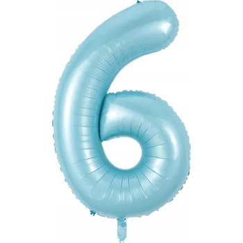 Balónek Fóliový balónek Číslice 6 modrá, 100 cm (40")