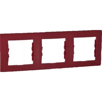 vypínač a zásuvka Trojitý Rámeček Schneider Electric červený