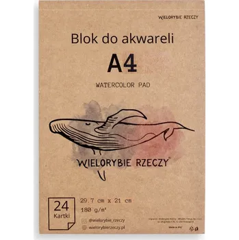 Blok na akvarel Wielorybie Rzeczy A4, 24 ks
