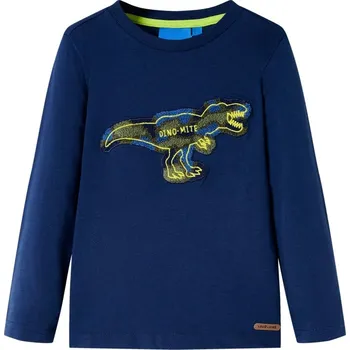 Chlapecké tričko vidaXL Dětské tričko s dlouhým rukávem 116 [13256] Barva: Námořnická modř