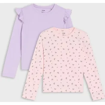 Dívčí tričko Sinsay - Bavlněné tričko 2 pack - vícebarevná - 835GH-MLC - 835GH-MLC-104