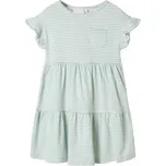 vidaXL Dětské šaty s volánkovými rukávy mátové 92 [11509]
