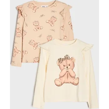 Sinsay - 2 balení triček s dlouhým rukávem - vícebarevná - 547GP-MLC - 547GP-MLC-128