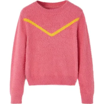 Chlapecký svetr vidaXL Dětský svetr pletený staro 140 [14762] Barva: Růžová