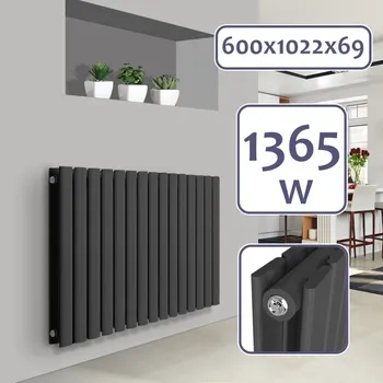 Radiátor Aquamarin Horizontální radiátor, 600 x 1022 mm (a)