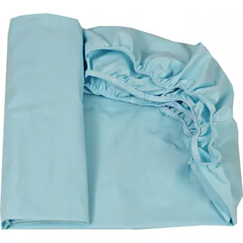 Prostěradlo PROSTĚRADLO BAVLNĚNÉ S GUMOU DO POSTÝLKY 120X60 BAVLNA SVĚTLE TYRKYSOVÁ