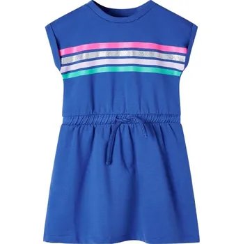 Dívčí šaty vidaXL Dětské šaty se stahovací šňůrkou kobaltově modré 92 [11119]