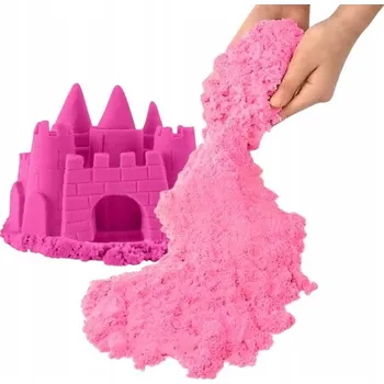 kinetický písek KINETICKÝ PÍSEK Růžový PÍSKOLINA PRO DĚTI SENZORICKÝ 1KG