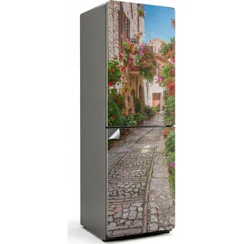 Fototapeta Dekorativní Samolepicí na Lednici Kouzelná ulička s květinami