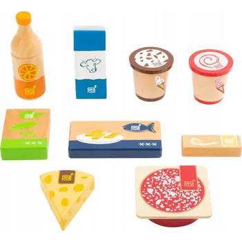 Dřevěná hračka Sada Small Foot Chlazené a mražené potraviny 9 ks