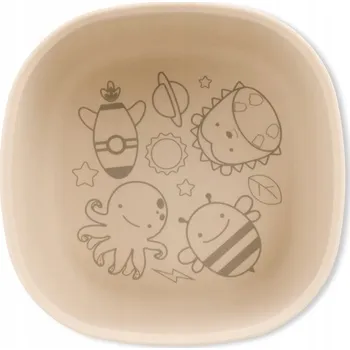 dětská jídelní sada Miseczka Skip Hop béžová silikonová