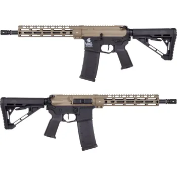 Airsoftová zbraň Lancer Tactical Airsoftová zbraň LT-39 ETU Nebula 10" M-lok (Gen.3) - FDE/černá