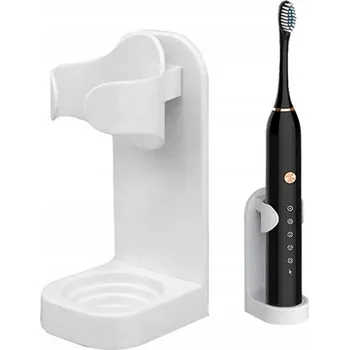 Držák na elektrický zubní kartáček na zeď do koupelny Věšák bílá