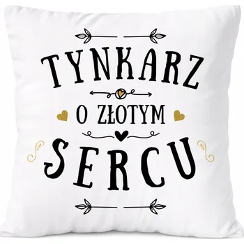 Polštář Dárek Polštář pro štukatéry s potiskem , bílý PoliDraw