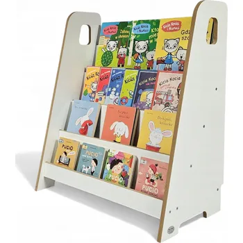 Knihovna Montessori knihovna - dětský regál na knihy bílý BKC-310