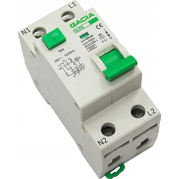 Proudový chránič PROUDOVÝ CHRÁNIČ S JISTIČEM C10 2P 30mA GACIA