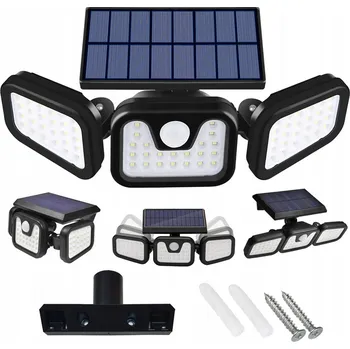 Venkovní osvětlení Solární LED lampa pouliční, 100 W, 2000 lm, na baterie