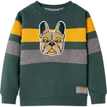 vidaXL Dětská mikina tmavě zelená 104 [13090]