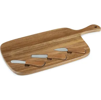 Kuchyňské prkénko Leopold Vienna Akáciové krájecí prkénko na sýr a sada 3 nožů Oviedo
