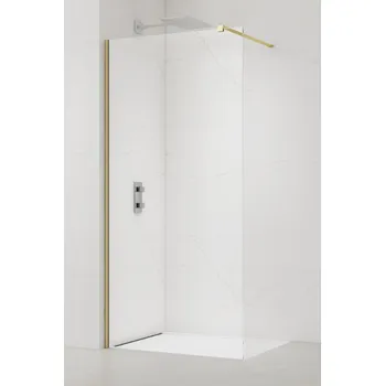Swiss aqua technologies Sprchová zástěna Walk-in 150 cm SAT mosaz SATBWI150PRMO