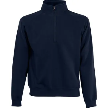 pracovní mikina Fruit of the Loom Mikina Classic Zip-Neck Sweat s 1/4 zipem COT162114a3605-deep navy 2XL Navy deep