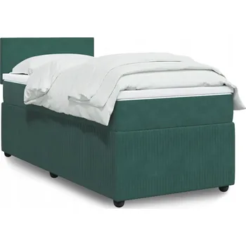Postel Čalouněná jednolůžková postel VidaXL 100x200 cm, odstíny zelené