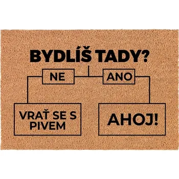 Rohožka Kokosová Vstupní Rohožka Dekorativní | Veselý Dárek Vrať se S Pivem