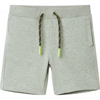 vidaXL Dětské kraťasy se šňůrkou světle melanž 128 [11707] Barva: Khaki